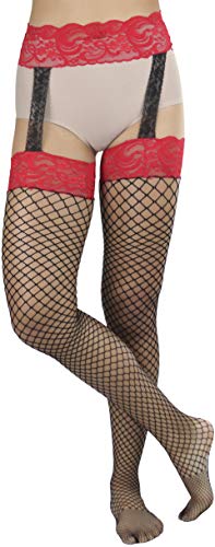 Image of ToBeInStyle Women's Attached Garter Belt Suspender Nylon Stocking Pantyhose