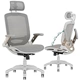 GABRYLLY Ergonomic Office Chair with Adjustable Lumbar Support, 3D Armrests & Headrest, 135° Reclining Chair with Footrest & Large Steel Base,300LBS Swivel Desk Chair(GYMN01)