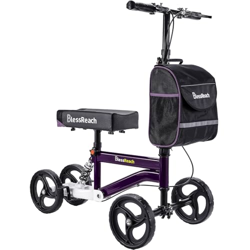 BlessReach Economy Knee Scooter, Steerable Knee Walker, Foldable Knee Scooters for Foot Injuries...