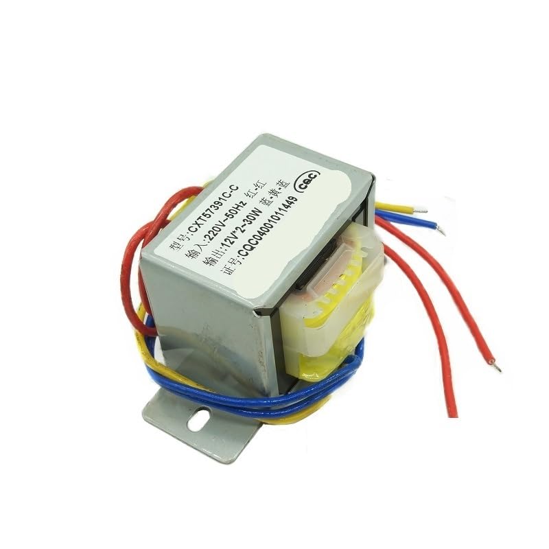 Trasformatore di Potenza EI57-30W da 220 V a 12 V × 2 1,2 A 1,1 A Doppio trasformatore Amplificatore da 12 V