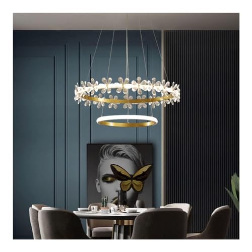 Lustre à fleurs à intensité variable pour un éclairage doux de chambre