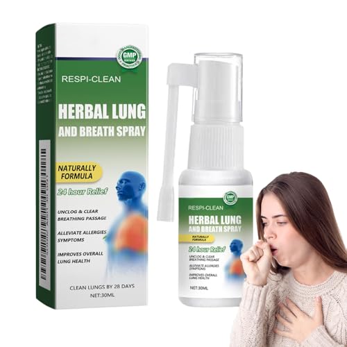 Herbal Spray para Limpieza Pulmonar,1PCS Spray de Limpieza Pulmonar,Spray Limpieza de Hierbas Respiratorias,Spray Herbal Lung,Ayuda a Limpiar y Reparar los Pulmones,Facilita Respiración