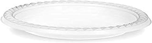Miniatura 6 de Basix 100 platos de plástico desechables aptos para microondas de 6 pulgadas, color blanco