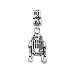 R2D2 Dangle Stainless Steel Star Wars Charm