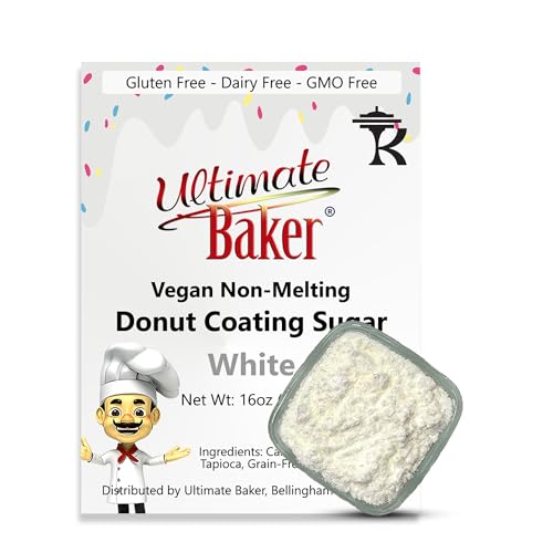 Ultimate Baker Vegan Dusting Powder, Non-Melting Snow Sugar for Donuts, Icing & Baking with a Smooth White Coating for Decorating & Finishing (16oz (1lb))