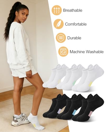Image of 6 Pairs Ankle Socks for Women - Lightweight Low Cut No Show Casual Cotton Socks Breathable