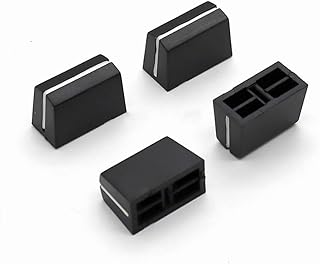 ezqnirk 10PCS 20 * 10 * 13mm Mixer Fader knob Mixer Volume Fader Cap Straight Slide Potentiometer Push Key Cap Inner Hole 4MM
