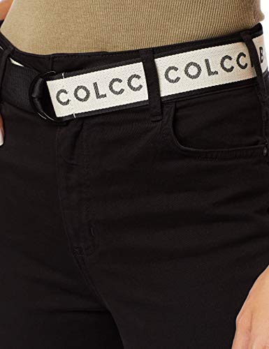 Calça Sarja Karen Com Cinto, Colcci, 40, Preto, Feminino