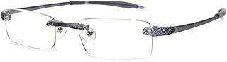Visualites 1 Grey Matrix 1.50 Power Lightweight Rimless Reading Glasses For Men and Women