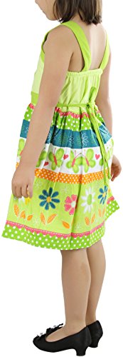 Image of ToBeInStyle Girls Two Piece Short Sleeve Dress and Matching Bolero Crop Cardigan Assorted Prints Cotton Blend Summer Outfit