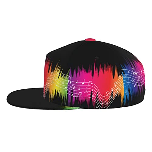 Funny Music Notes Baseball Cap For Men Women Unisex Adjustable Trucker Hats Snapback Sun Hat Music Flat Bill Brim Hats #TOP2