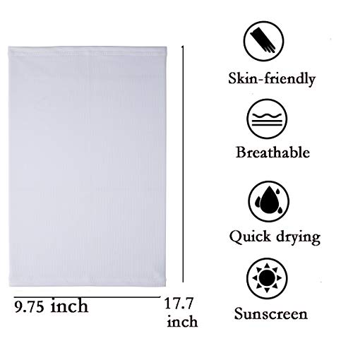 Sun UV Protection Neck Gaiter Face Mask,Magic Scarf,Dust Bandana Balaclava,Fishing Hiking Cycling Balaclava for Men Women White