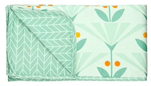 Image of HOMEKART Cotton Super Soft Brushed Microfiber 2 Layer Breathable Single Bed Blanket Lightweight Summer | AC | All Season Flannel Light Green 84X96(Inches) 220 X 152(CM)