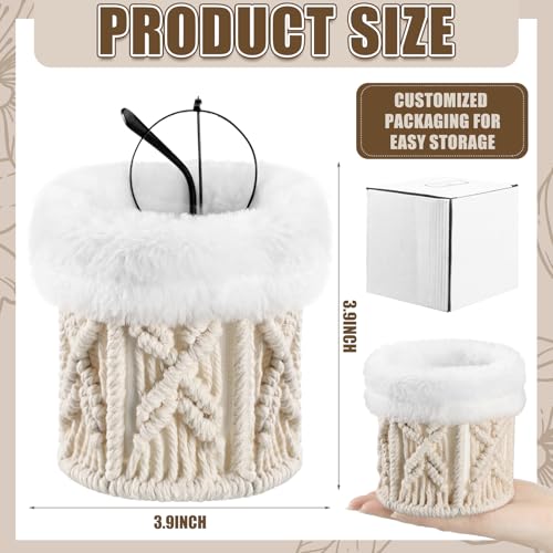 Image of Geelin 2 Pcs Glasses Holder for Nightstand Eyeglass Stand Boho Fuzzy Decor for Office Desk Organizer Bedside