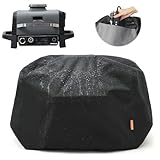 TRAVELIT Waterproof Cover for Ninja Woodfire Outdoor Grill, BBQ Grill Accessories with Inner Pocket for Plug, Compatible with Ninja Smoker Grill OG701 OG751, Elastic Band Closure (Cover Only)