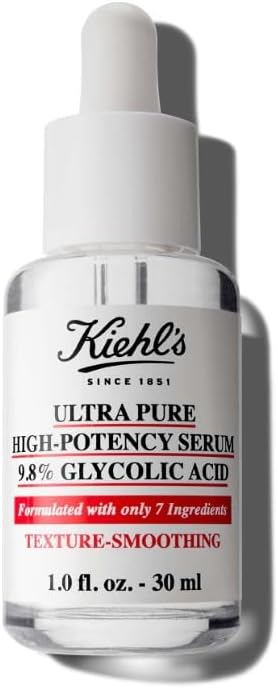 Ultra Pure High-Potency 9.8% Glycolic Acid Serum, Concentrated Exfoliating Face Serum, All Skin Types, 30Ml