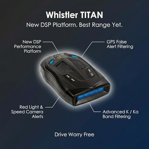 Whistler Titan Extreme Performance Radar Detector and Laser Detector, 360° Maxx Coverage, Auto Learning Technology, DSP Technology Provides Maximum Sensitivity, GPS Enhanced Features, TFSR - Image 3