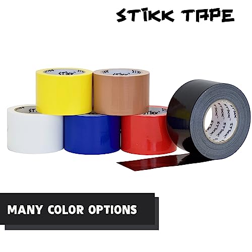 Image of STIKK Duct Tape - Black Duck Tape - 3 inch x 60 Yards - Heavy Duty Tape for Repairs, Household Projects - for Commercial HVAC and Construction - Effective Heavy Duty Waterproof Duct Tape (Pack of 3)
