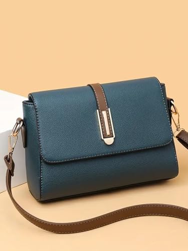 Image of ITALISH Faux Leather Crossbody Bag with Brown Strap Gold-Tone Hardware