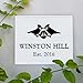 Custom Family Name Plaque – Personalized House Sign with Birds & Crest – Elegant Wall Mounted Address or Estate Plate – Outdoor Durable Metal Plaques (Established Year Option)(6