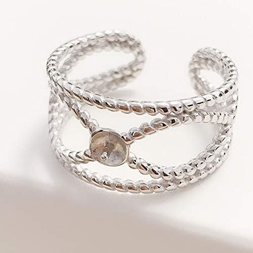 solid sterling silver ring setting, ring mounting, ring blank without pearl, jewelry DIY, gift DIY image 4