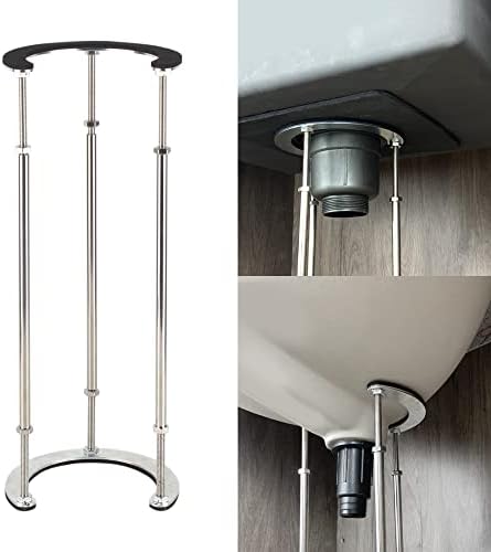 Special for Kitchen Sink TYESTAND ST-3 Undermount Sink Brackets Stainless Steel Sink Legs Adjustable Sink Support Installation Kit for Kitchen and Bathroom Sinks (High:11.4-18.9in(29-48cm)|DIAM:4.7in)