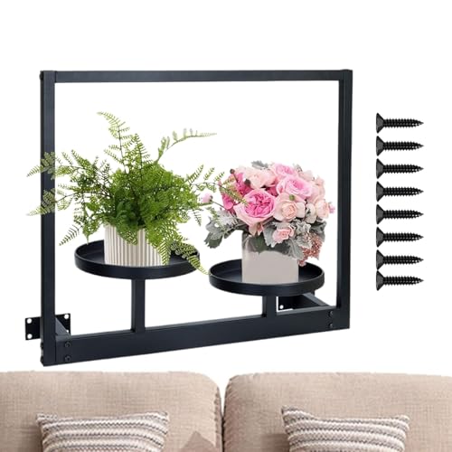 Support de fleur mural extérieur et rangement pot de fleurs suspendu - 8