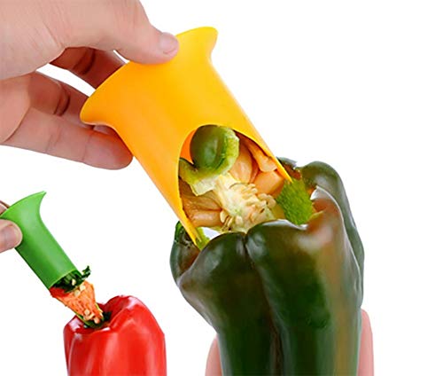 AKOAK 1 pacote de descaroçador de pimenta, ótimo separador de vegetais e frutas para cozinha, pode r