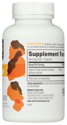 Image of 365 by Whole Foods Market, Chaga, 90 Count