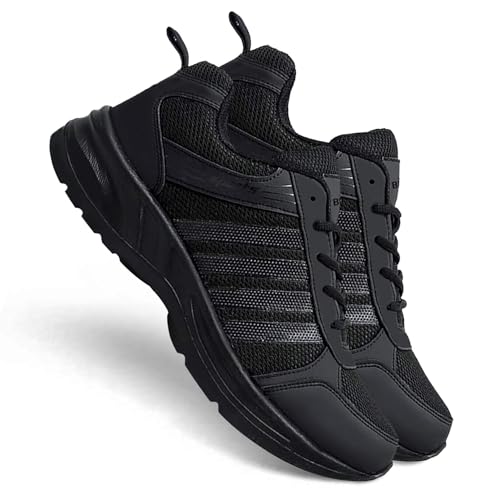 Image of BRUTON Running Shoes Lightweight Sport Shoes for Men- Black