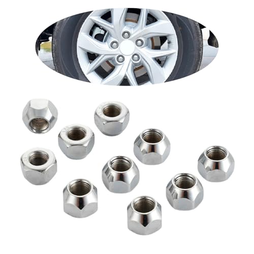 Image of 10 Pcs 1 /2-20 Inches Trailer Lug Nuts， Anti-Theft Tire Hole Screws for Car, Wheel Stud Bolts for Trailers - Car Tire Nut Cap