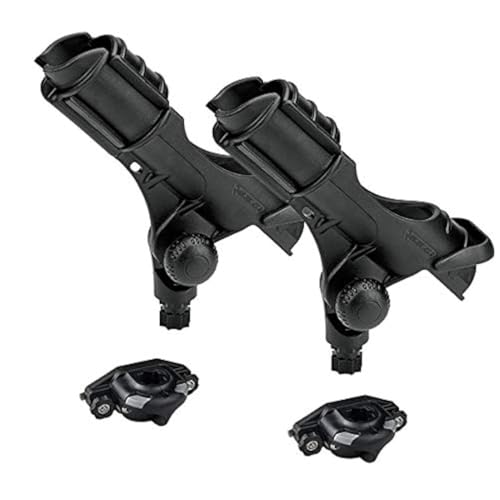RAILBLAZA Kayak Rod Holder II with TracLoader SidePort for Baitcasting, Spinning, Fly Fishing and More - Pack of 2