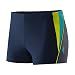 Speedo Men's Xtra Life Lycra Fitness Splice Square Leg Swimsuit, New Navy, Large