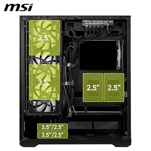 Image of MSI MAG PANO 110R PZ - Mid-Tower Gaming PC Case - Supports up to 400 mm GPU in Length, Removable Dust Filters, USB 20Gbps (Type-C), Back-Connect ATX & Micro-ATX Motherboard Support