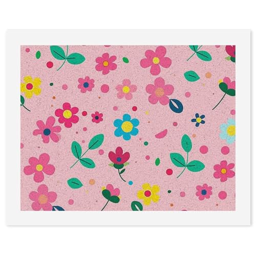 Lienzo para pintura al óleo digital con patrones de flores DIY
