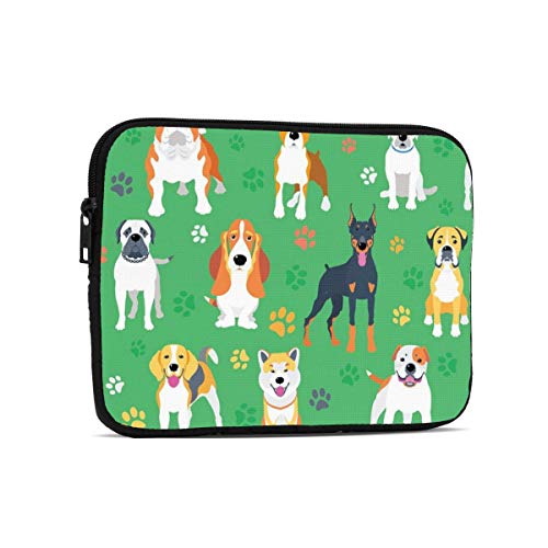 Fondo Senza Cuciture di Vettore con la Borsa Della Compressa di Ipad Della Borsa di Ipad Della Borsa Piana di Progettazione Piana Dei Cani Che Porta la Borsa Protettiva Della Tasca 7.9 Pollice