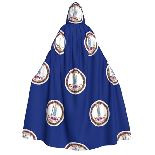 Cape à capuche Virginie déguisement adulte pour incarner un magicien