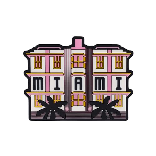 Imán decorativo rectangular de PVC Vagabond Heart Miami