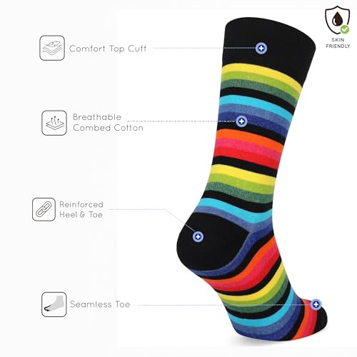 Image of Mysocks Men and Women Crew Socks Extra Fine Combed Cotton Seamless Toe