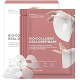 Elixbloom Bio-Collagen Face Mask, Real Deep Hydrating Collagen Overnight Mask, Face Masks Skincare, Facial Sheet Masks for Skin care, Pore Minimizing, Firming, and Moisturizing. (4 Count (Pack of 1))