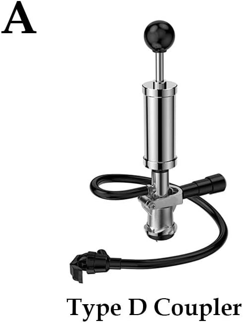 4/8 Inch Draft Beer Keg Party Pump, Manual Picnic Pump with Tap for Homebrew & Outdoor Use(4inch D)
