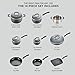 T-fal Ultimate Hard Anodized Nonstick Cookware Set 14 Piece, Oven Broiler Safe 400F, Lid Safe 350F, Kitchen Cooking Set w/Fry Pans, Saucepans, Griddle, Dutch Oven, Pots & Pans, Dishwasher Safe, Black