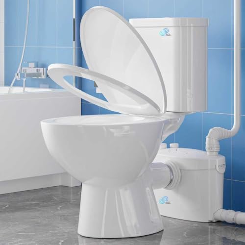 Simple Project Powerful 1000W Macerating Toilet for Basement, Upflush Toilet System with 4 Water...