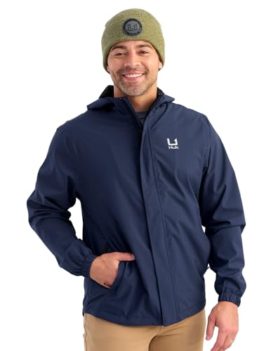HUK Mens Storm Heavy Duty Rain Jacket 2.0, Waterproof, Windproof, Breathable Rain Coat for Fishing and Outdoor Activities