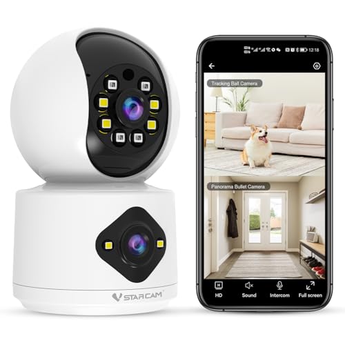Image of VSTARCAM 2K+2K Cameras for Home Security Indoor, Dual Cameras, 360 Pan-Tilt, Color Night Vision, Motion Detection, Real-time Alerts, 2-Way Audio, Works with Alexa,Cloud & SD Card Storage(up to 256GB)
