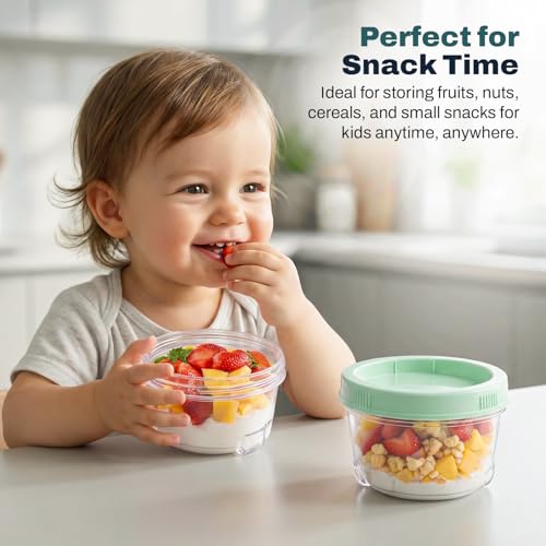 Image of TONY STARK Plastic Food Storage Containers Set with Lids, Airtight Leakproof Snack Containers, Reusable BPA Free Meal Prep Bowls for Fruit, Yogurt, Salad, Kitchen Storage (Set of 2)