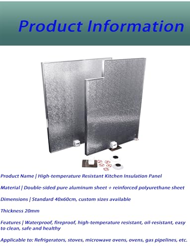 Panel aislante ignífugo, tablero resistente al calor para electrodomésticos de cocina