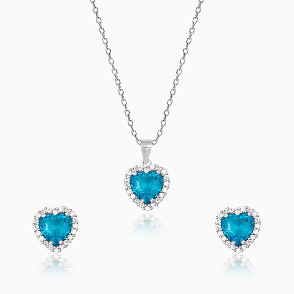 GIVA 925 Silver Titanic Heart Of The Ocean Set with Pendant with Earrings |Gift Sets for Women & Girls | With Certificate of Authenticity and 925 Stamp | 6 Month Warranty* (B0CKZFS2H5) Amazon Price History, Amazon Price Tracker