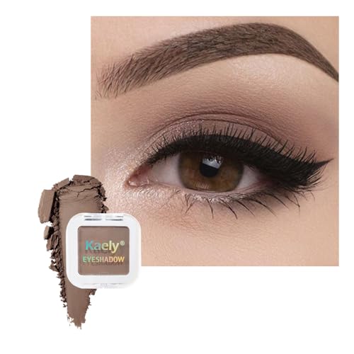 Kaely Pressed Single Eyeshadow Makeup, Cocoa Brown Matte Highly Pigmented Monochrome...