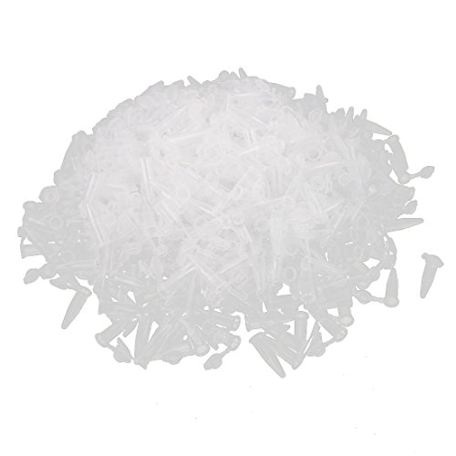 Aexit 500Pcs 0.5ml Glassware & Labware Plastic Clear EP Tube Centrifuge Tubes for Laboratory Cylinders w Graduated